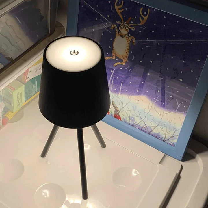 Table Lamp on Stand with Rechargeable Battery
