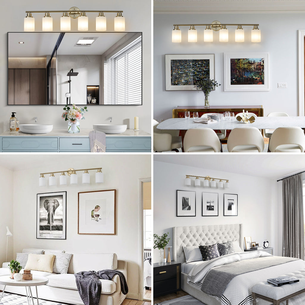 39" Modern 6-Light Vanity Wall Sconce Light Fixture