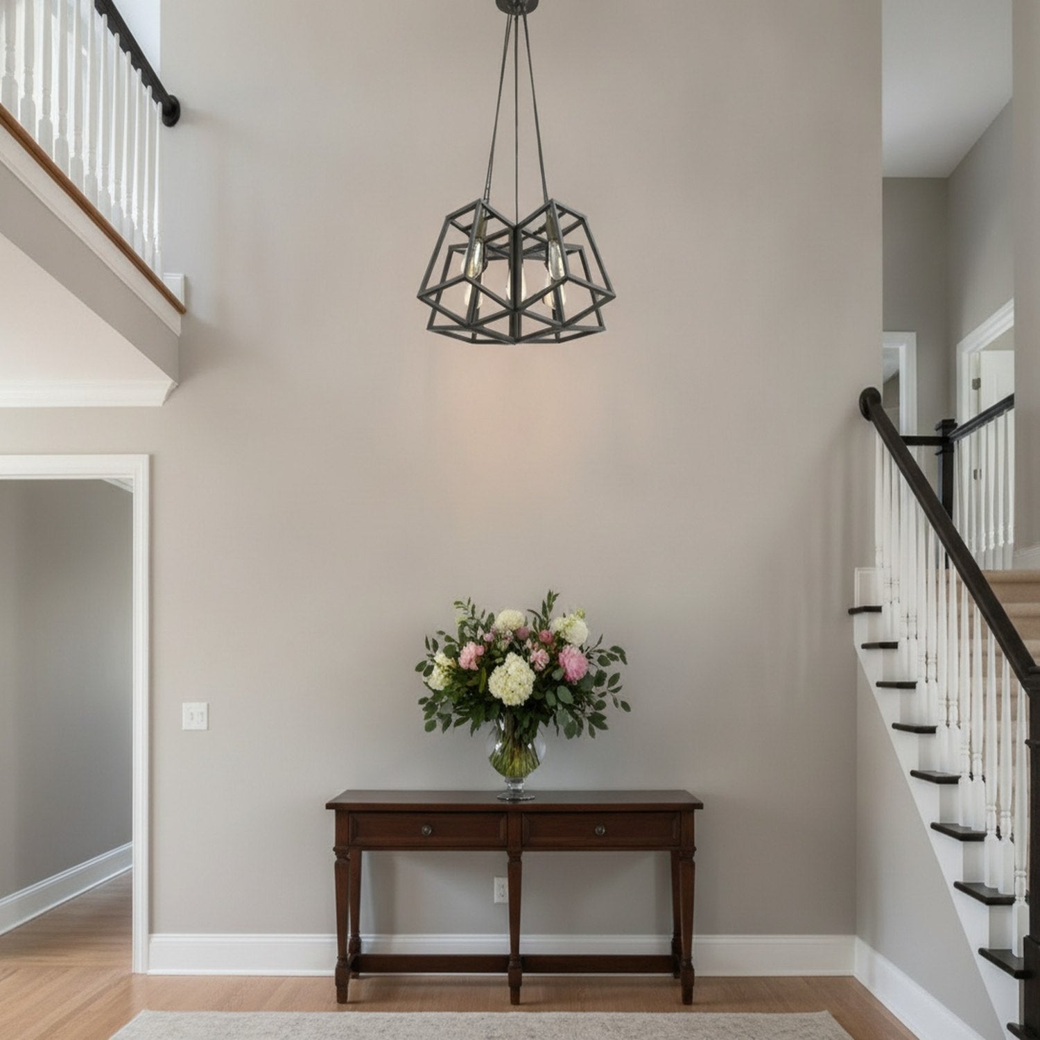 Bronze Lantern Five Light Metal Dimmable Chandelier - L2