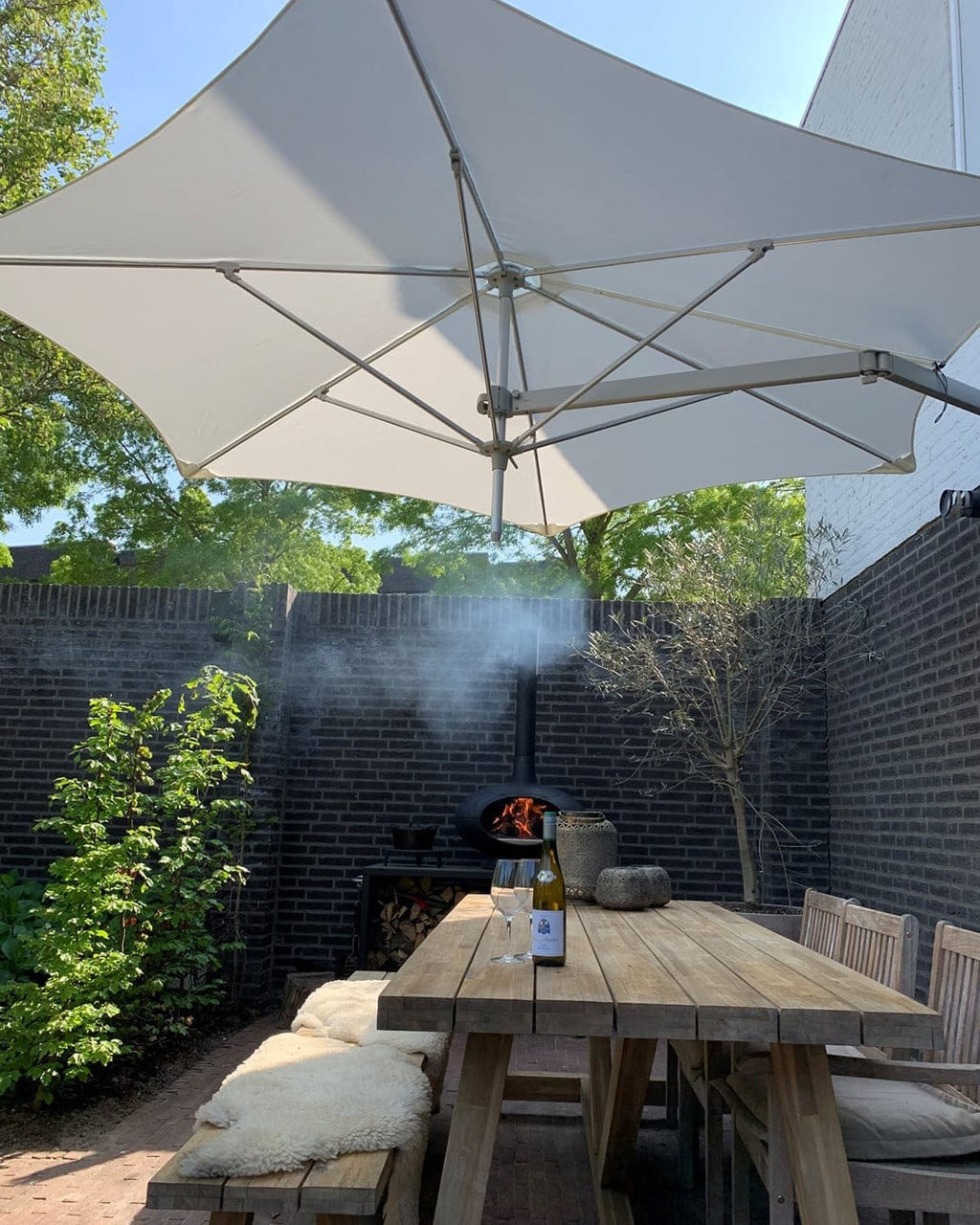 Instashade Paraflex 3m Wall-Mounted Parasol