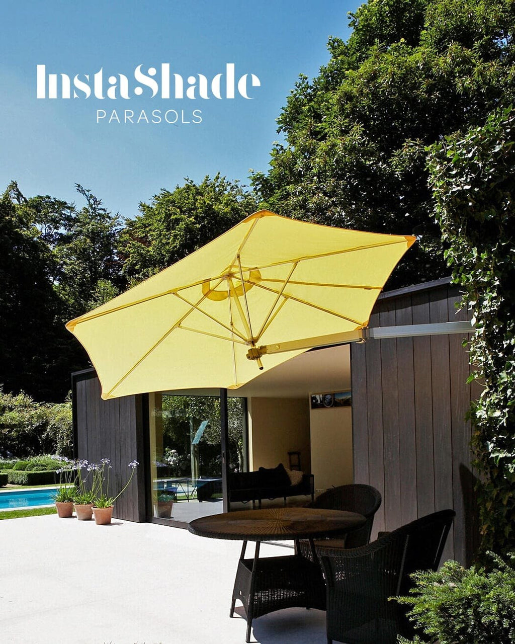Instashade Paraflex 2m Square Wall-Mounted Parasol