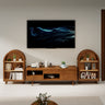 Arched Bookcase with 3 Shelves, Modern Walnut Bookshelf