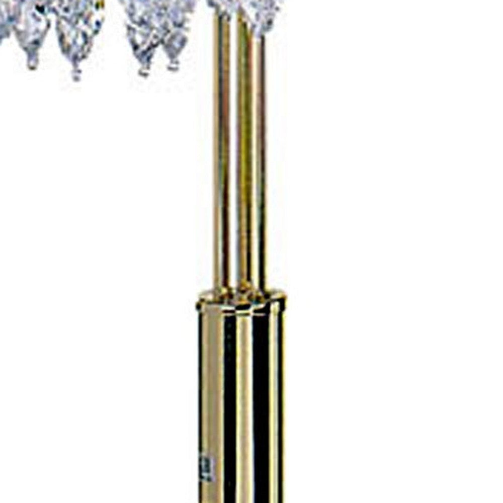 Candelle 63" 3-Light Gold Candelabra Floor Lamp