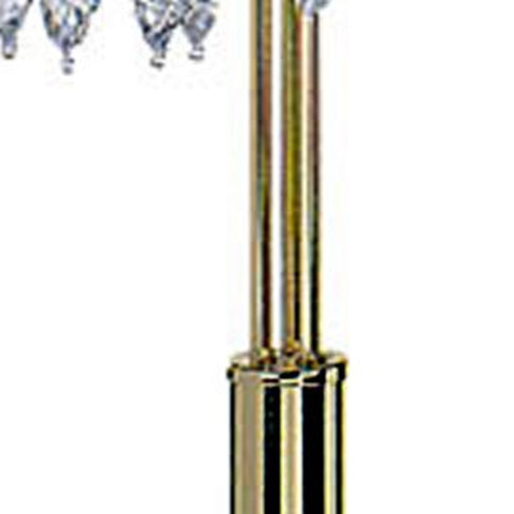 Candelle 63" 3-Light Gold Candelabra Floor Lamp