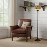 Bolvert 70" Floor Lamp, Green Glass Bowl Shade
