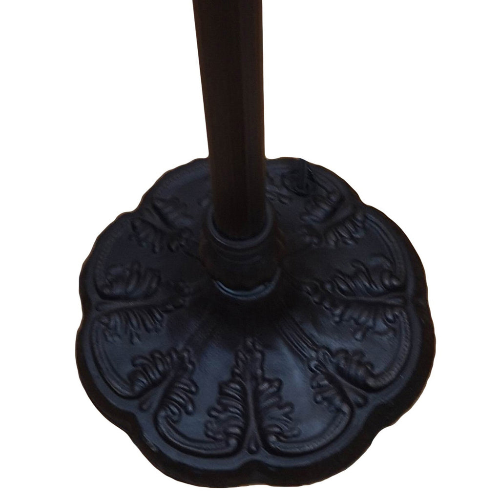 Tiffanel 62" Torchiere Floor Lamp, White Tiffany Glass Dome