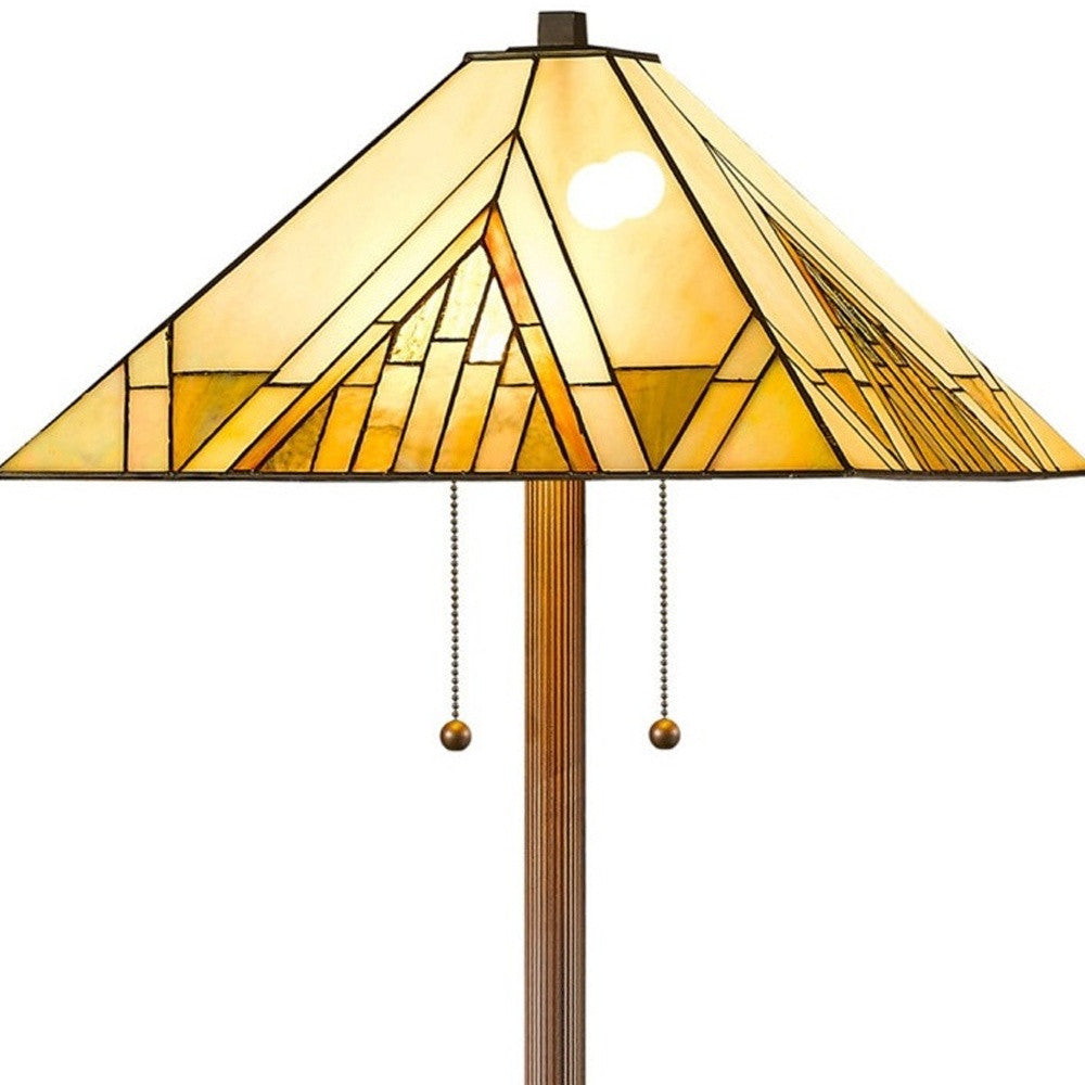 Vitrail 62" 2-Light Stained Glass Floor Lamp