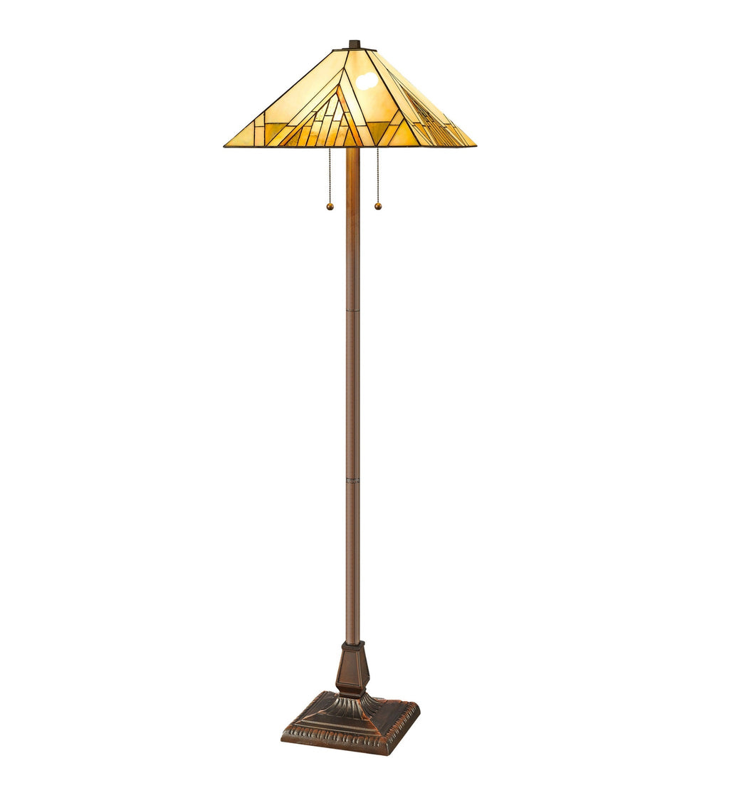 Vitrail 62" 2-Light Stained Glass Floor Lamp