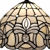 19" Dark Brown Metal Candlestick Table Lamp with White Dome Shade