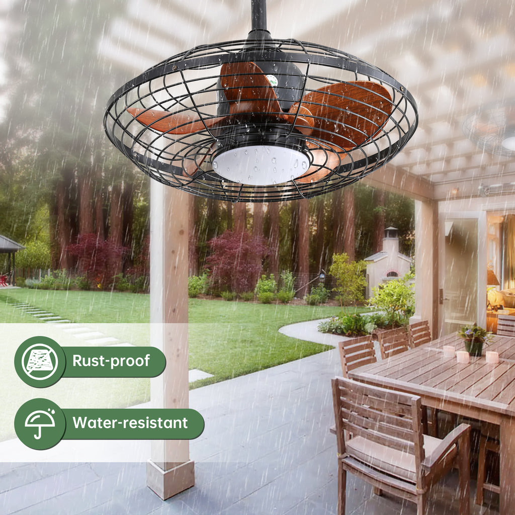 20 Inch Downrod Mount Ceiling Fan LED 18W 3CCT 5 ABS