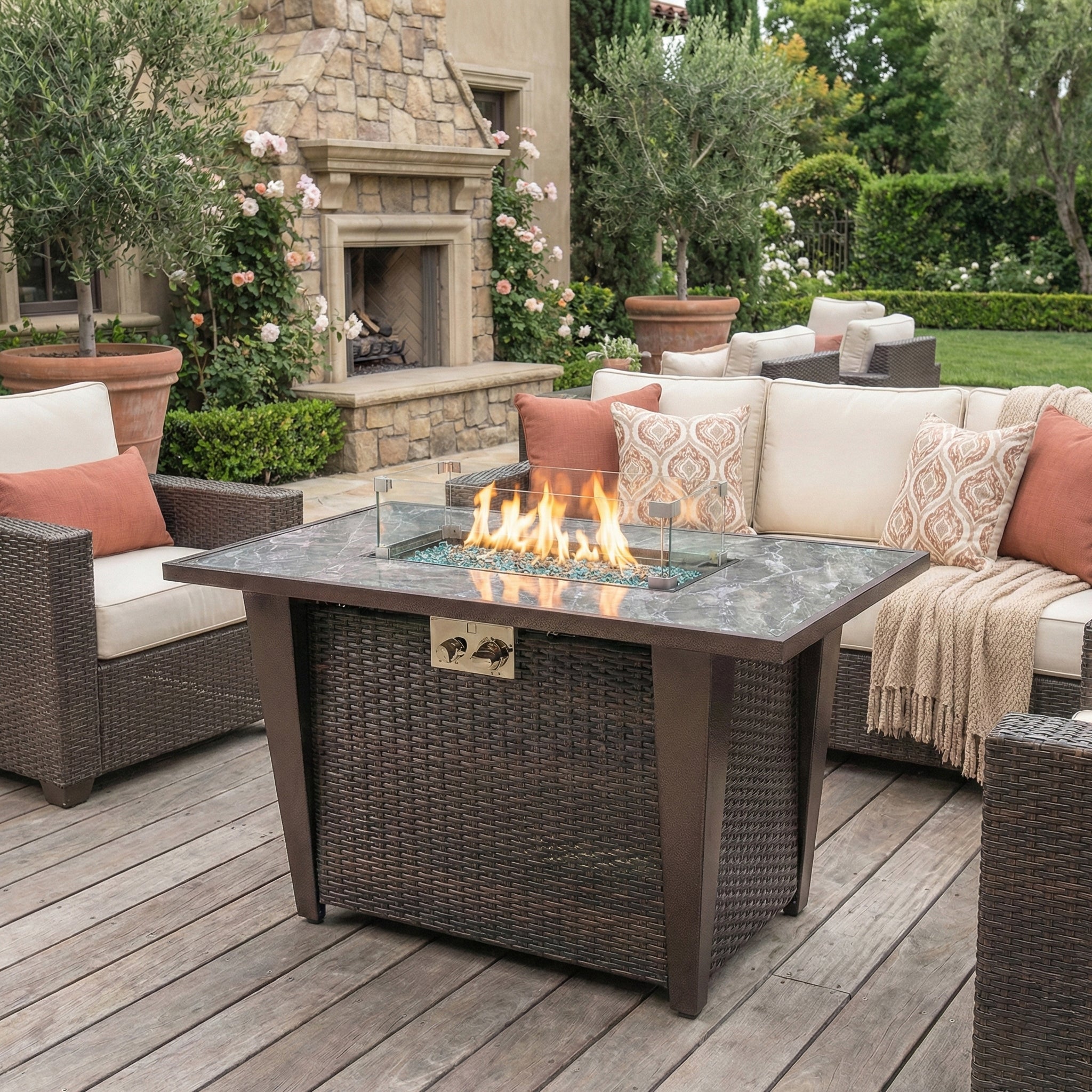 42" Propane Gas Fire Pit Table