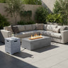 U_STYLE 2-in-1 Outdoor Fire Pit & Propane Tank Stand Set