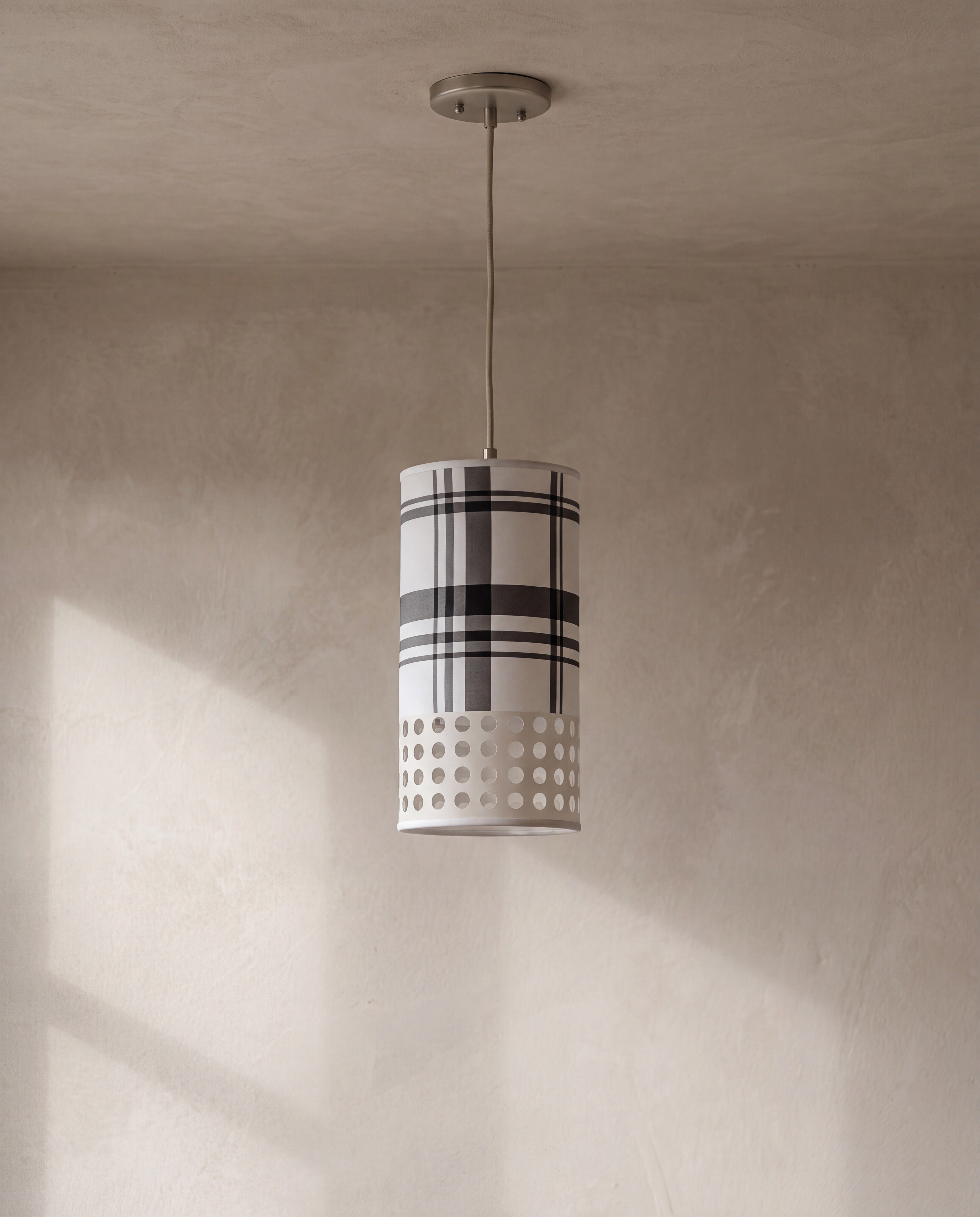 Austin Pendant Light — on limewash plaster