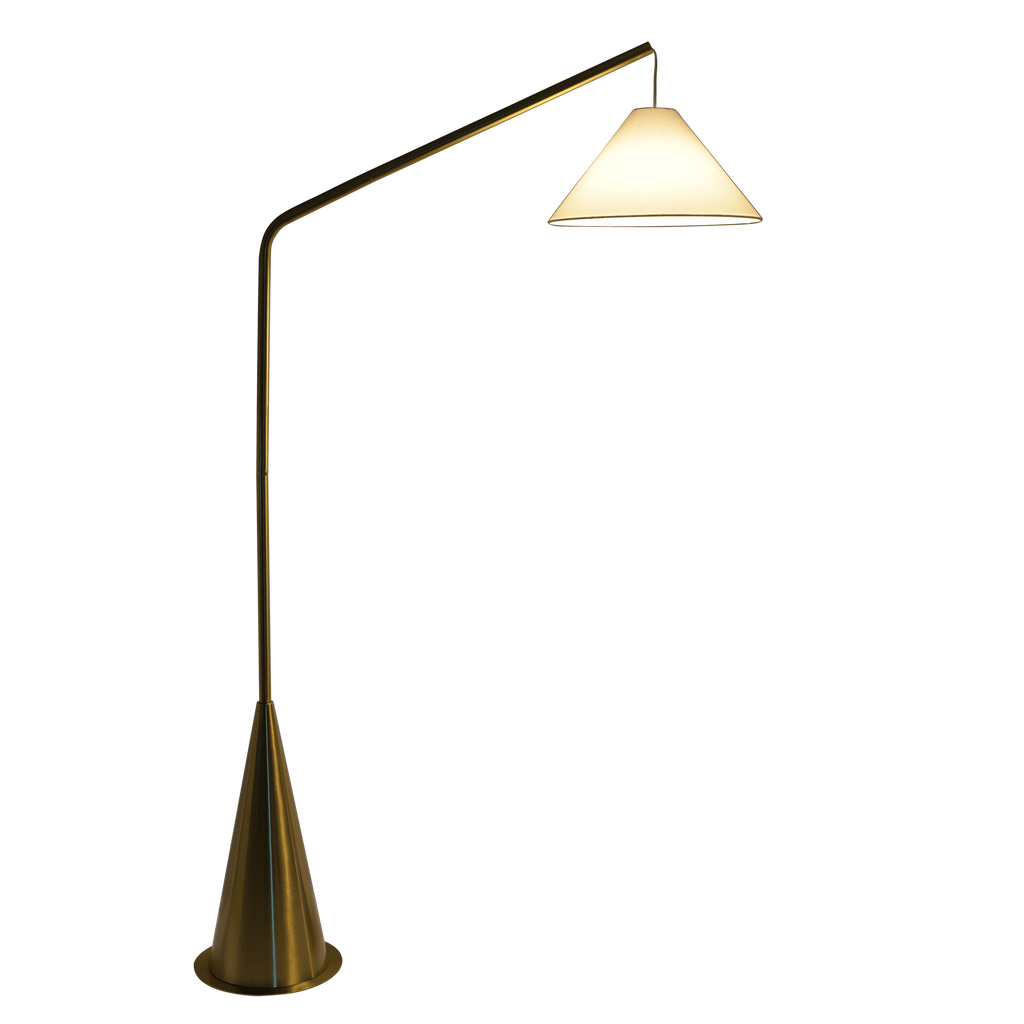 Lisbon Black Floor Lamp with On/Off Switch Coned Base