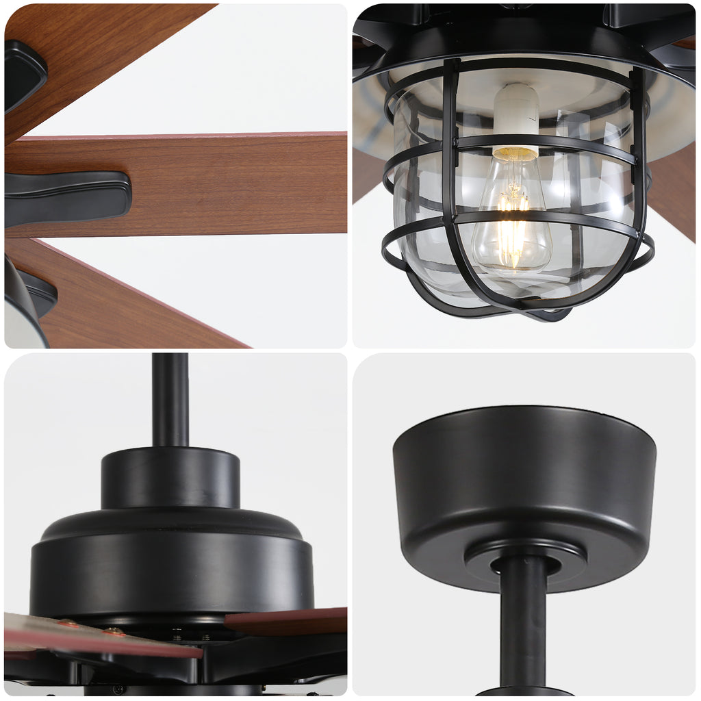 Modern 66 Inch Ceiling Fan With 6 Speed Wind 8 Blades