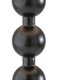 28" Black Solid Wood Candlestick Table Lamp with Off White Drum Shade