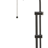 26" Bronze Metal Adjustable Table Lamp with Bronze Rectangular Shade