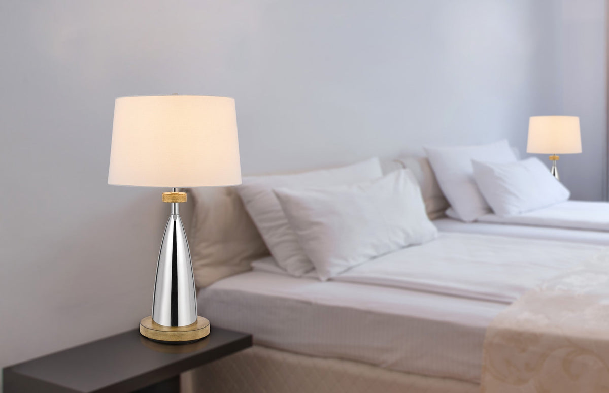 Géode 31" Geometric Metal Table Lamp with USB