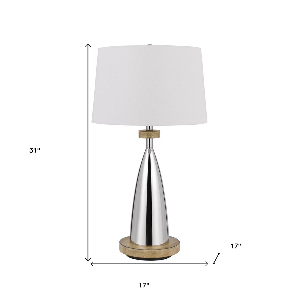 Géode 31" Geometric Metal Table Lamp with USB