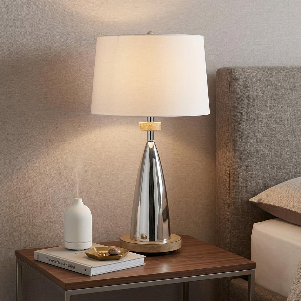 Géode 31" Geometric Metal Table Lamp with USB
