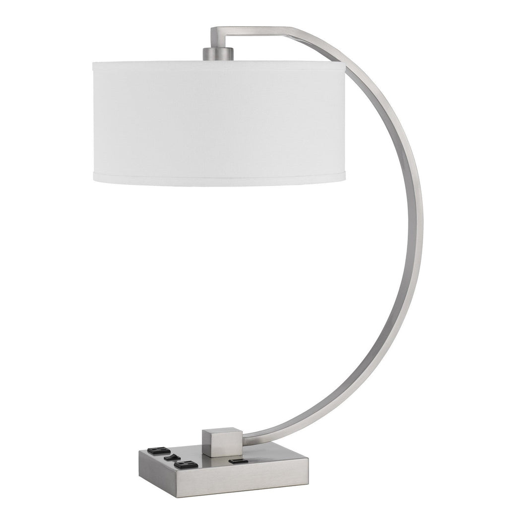 Falot 26" Nickel Lantern Table Lamp with USB