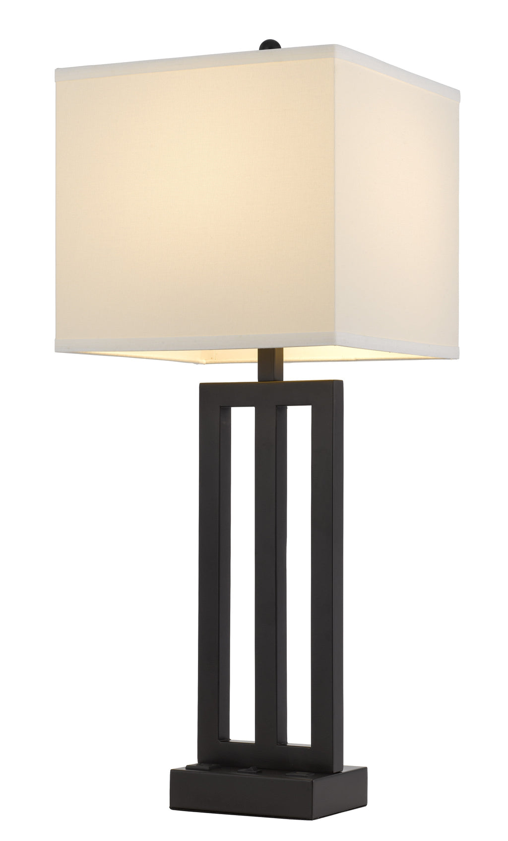 Nocturne 30" Black Metal Table Lamp with USB