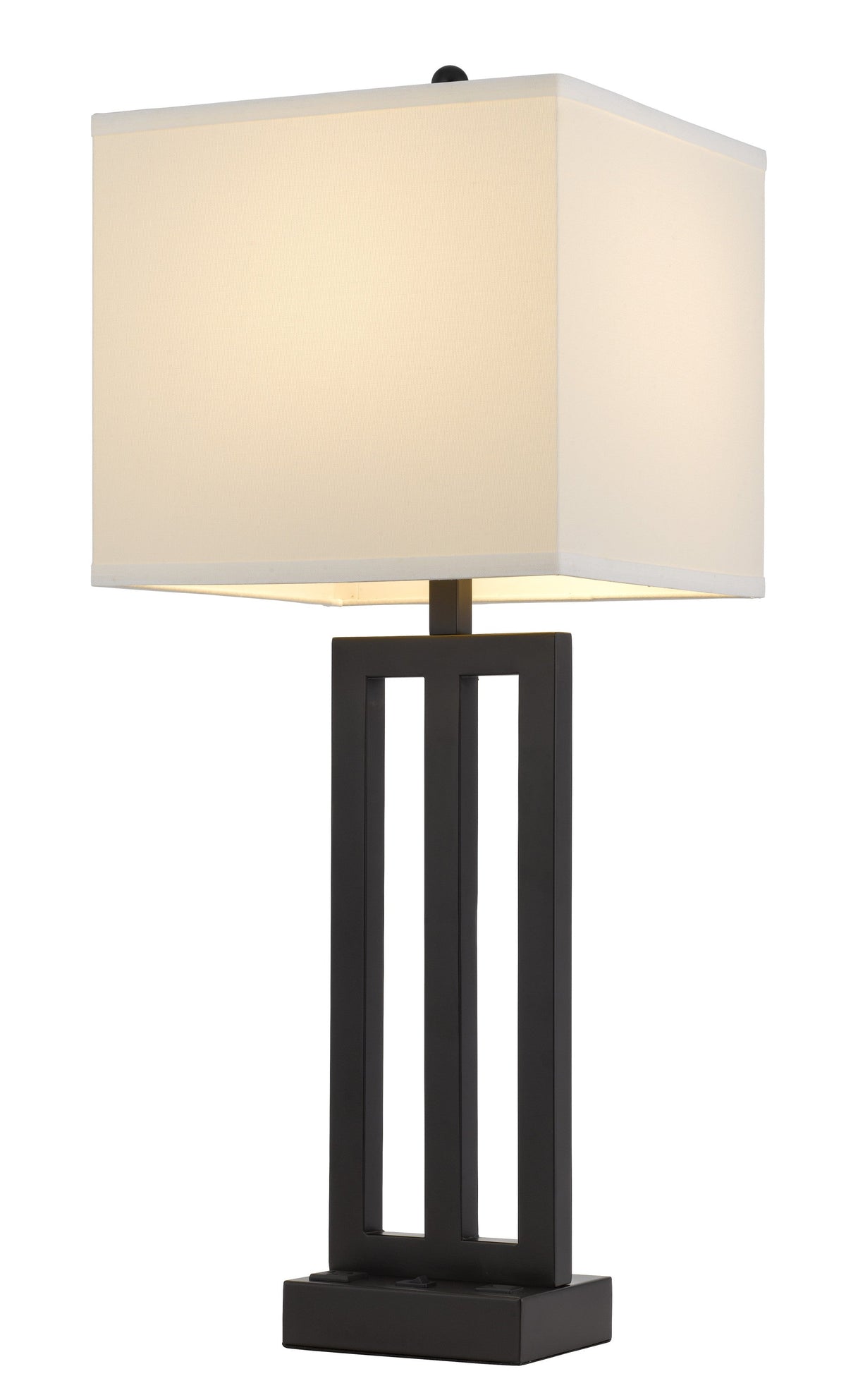 Nocturne 30" Black Metal Table Lamp with USB