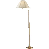 68" Bronze Adjustable Traditional Shaped Floor Lamp with Beige Empire Shade