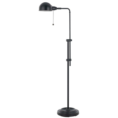58" Bronze Adjustable Traditional Shaped Floor Lamp with Bronze Dome Shade