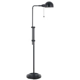 58" Bronze Adjustable Traditional Shaped Floor Lamp with Bronze Dome Shade