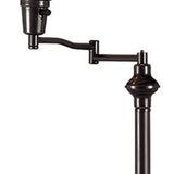 59" Bronze Swing Arm Floor Lamp with Beige Empire Shade