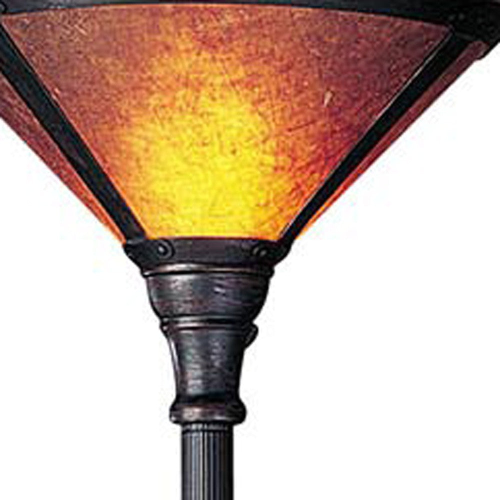 Rouille 71" Rusted Torchiere Floor Lamp, Brown Dome