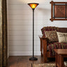 Rouille 71" Rusted Torchiere Floor Lamp, Brown Dome
