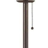 57" Black Traditional Shaped Floor Lamp with White Empire Shade