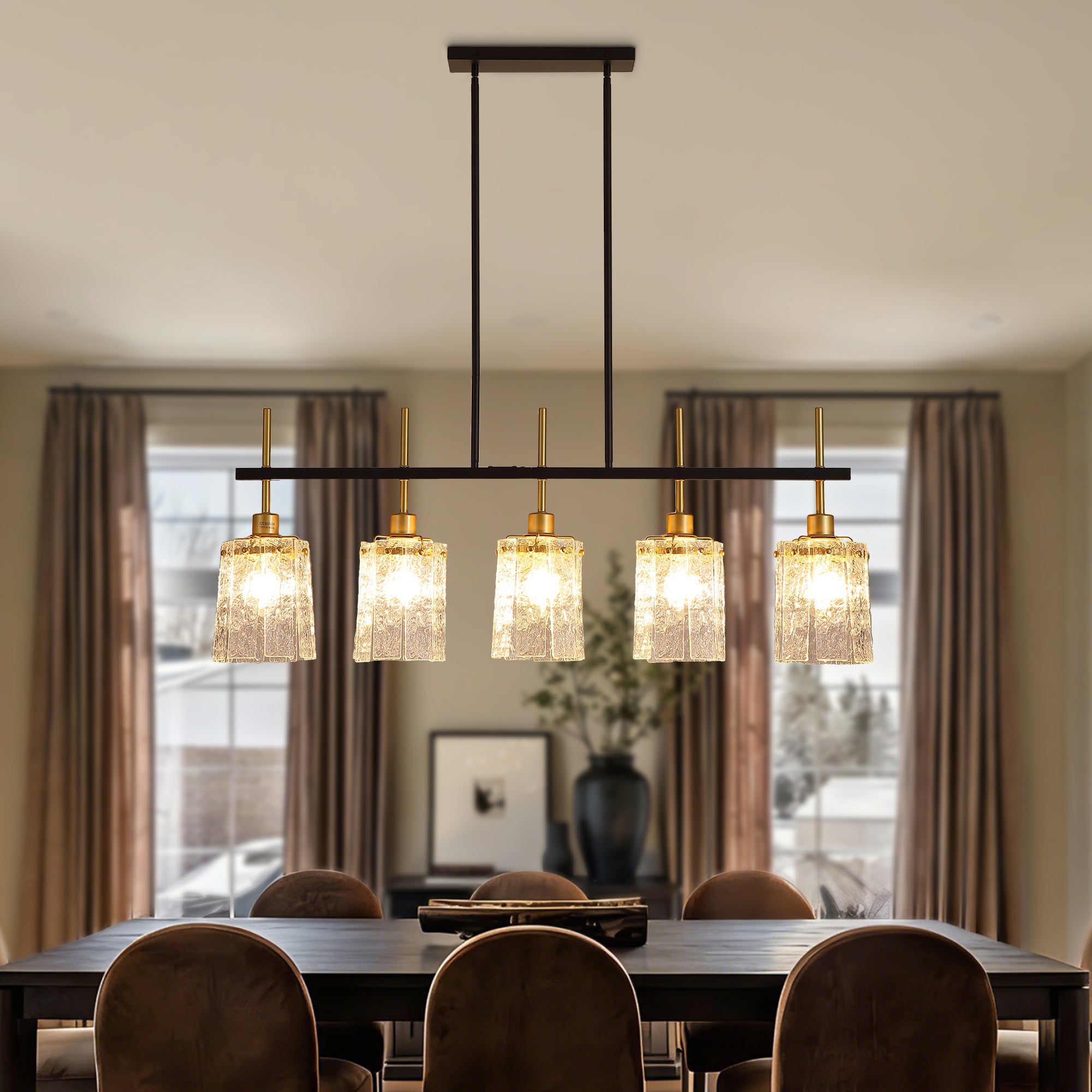 Farmhouse Chandelier 5-Light Dining Room Light Fixture