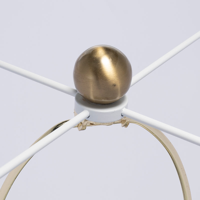 D14x25.2" Gold Table Lamp with Agate Slice and White Drum