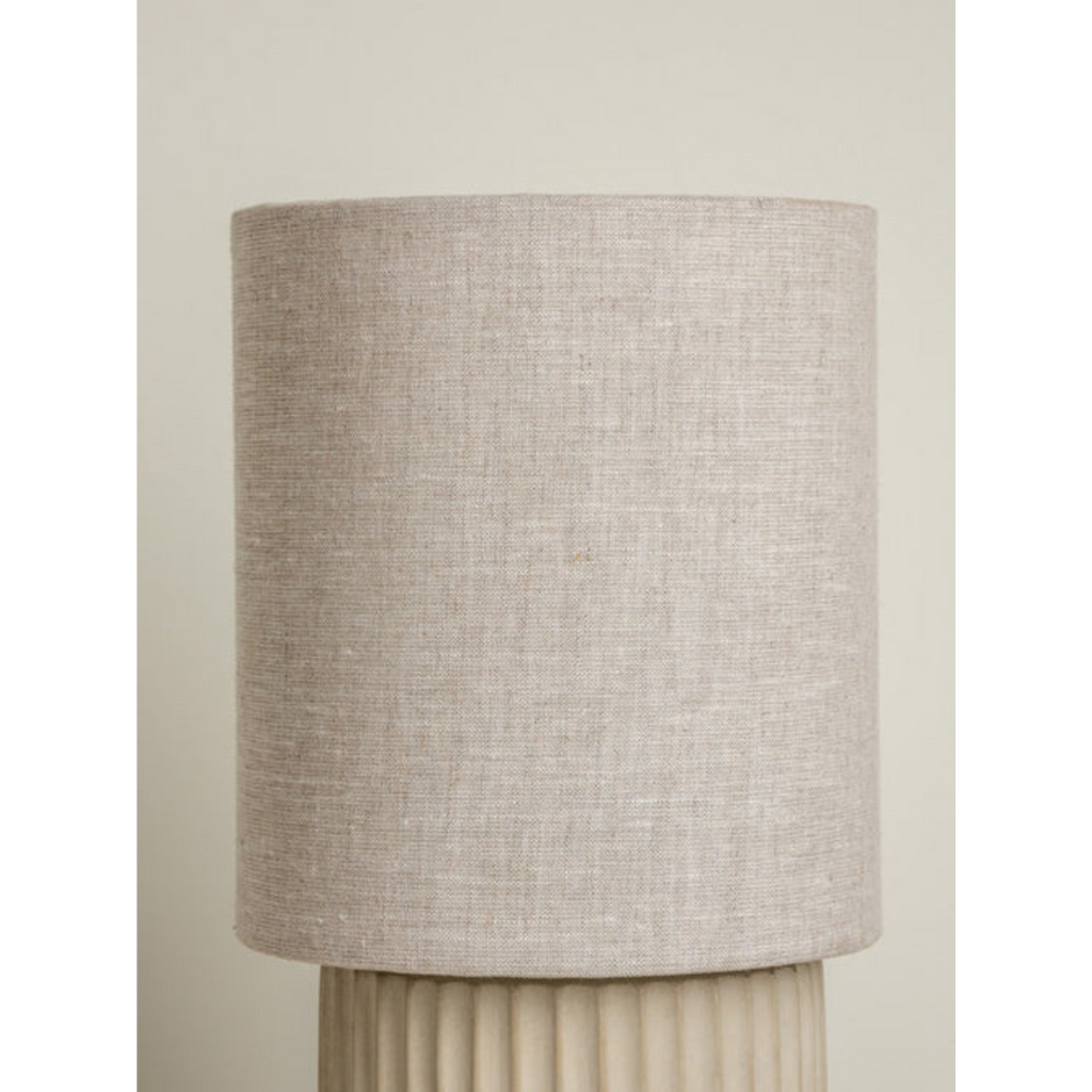 Enza - Warm White Table Lamp with Ribbed Concrete