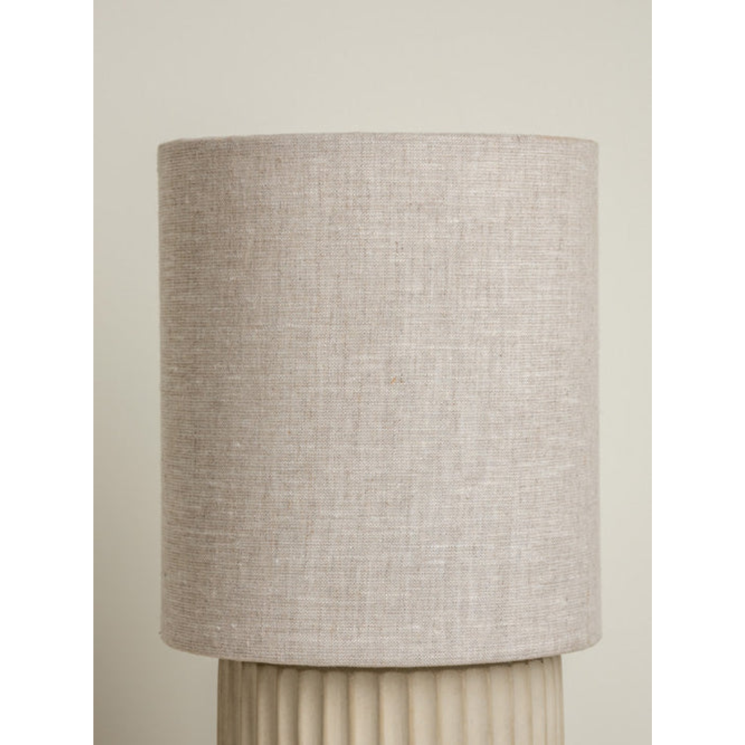 Enza - Warm White Table Lamp with Ribbed Concrete
