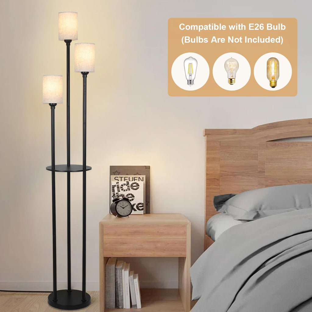 Floor Lamp with Shelves