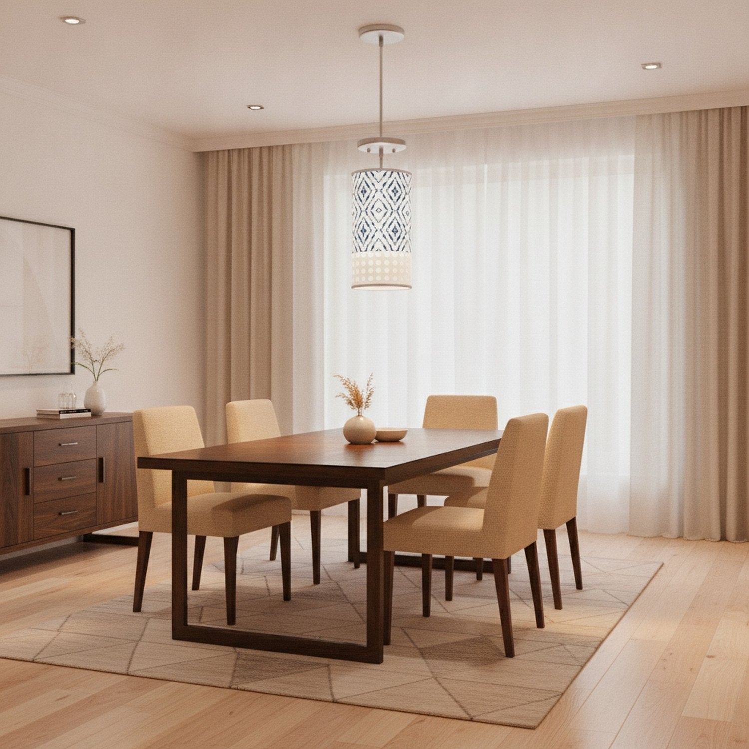 Austin Pendant Light – Ikat Shade - L3