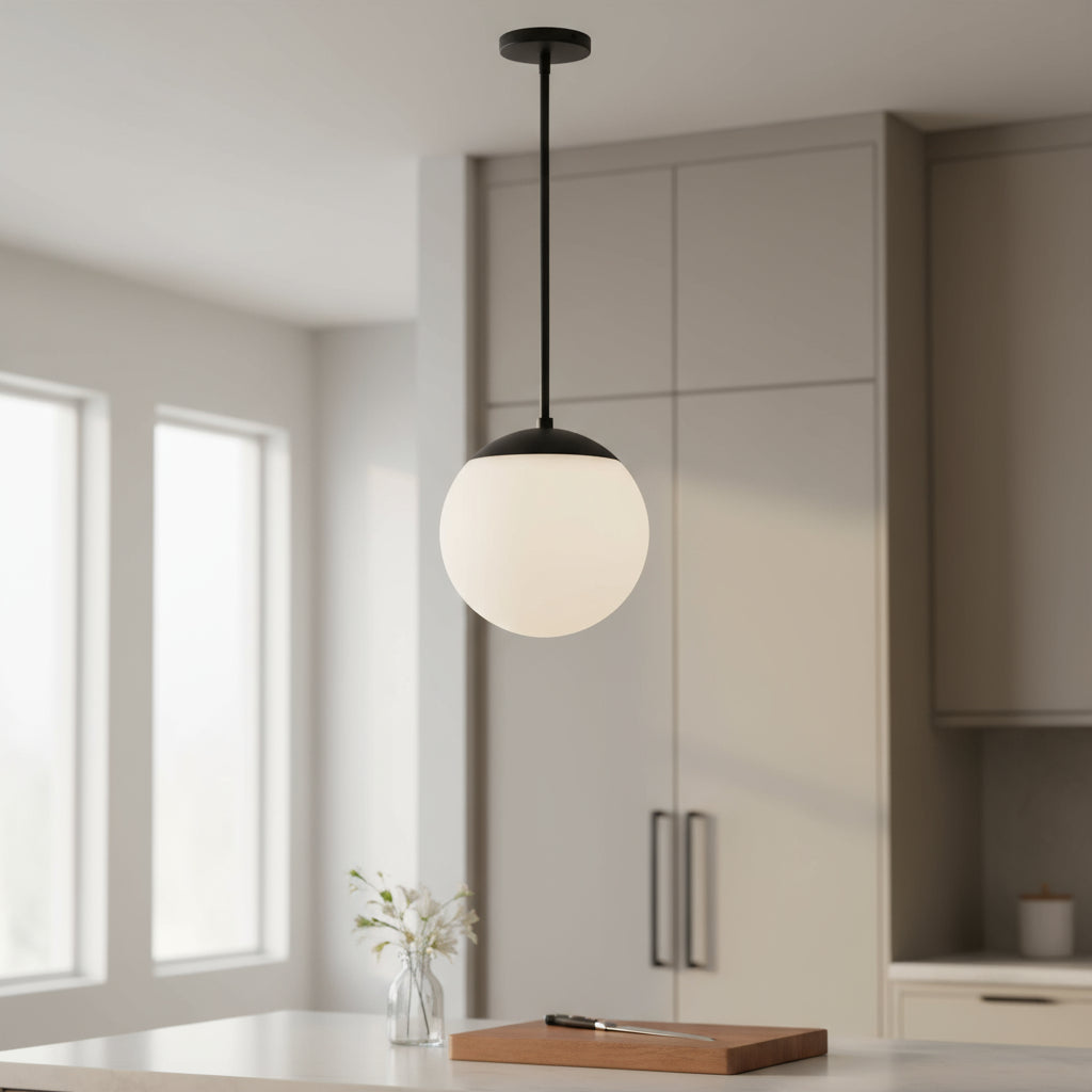 Sphère 10" Frosted LED Globe Pendant, Outdoor Rated