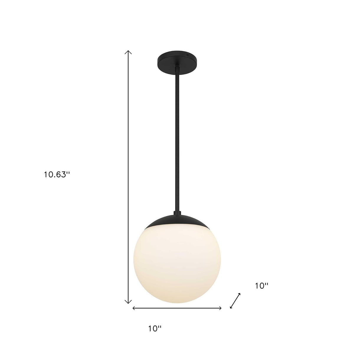 Sphère 10" Frosted LED Globe Pendant, Outdoor Rated