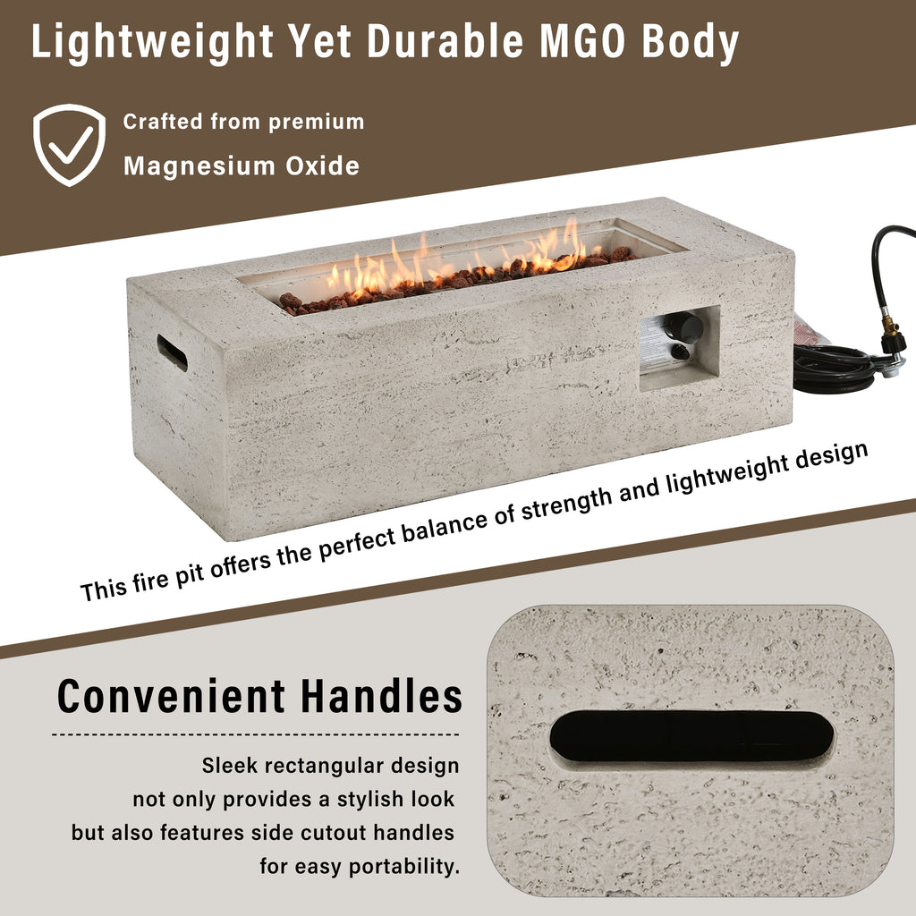U_STYLE 2-in-1 Outdoor Fire Pit & Propane Tank Stand Set