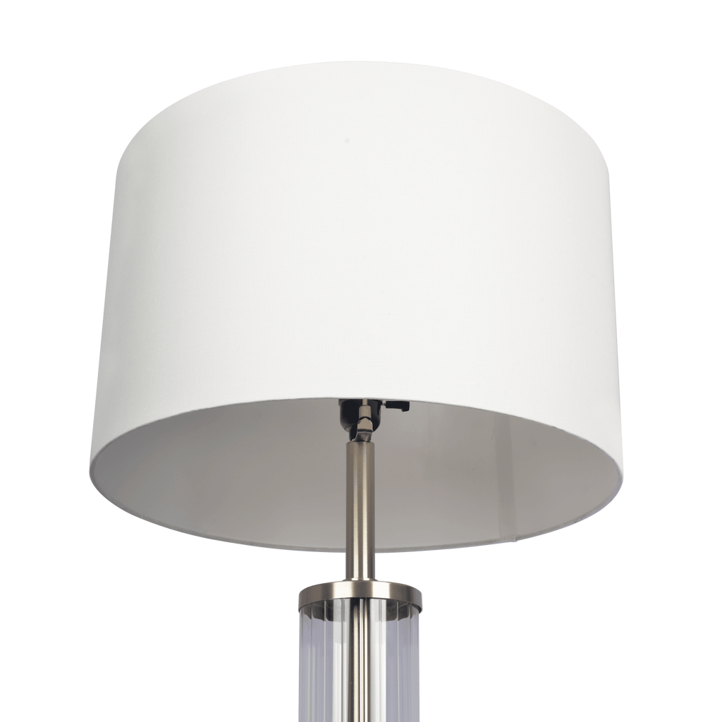 Nimbus Brushed Nickel Floor Lamp with 3-Way Rotary Switch