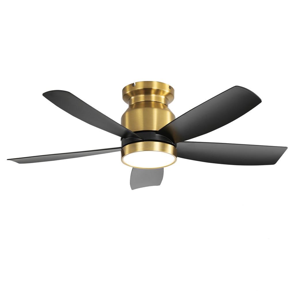 42 Inch Flush Mount Ceiling Fans with LED Light 22W and
