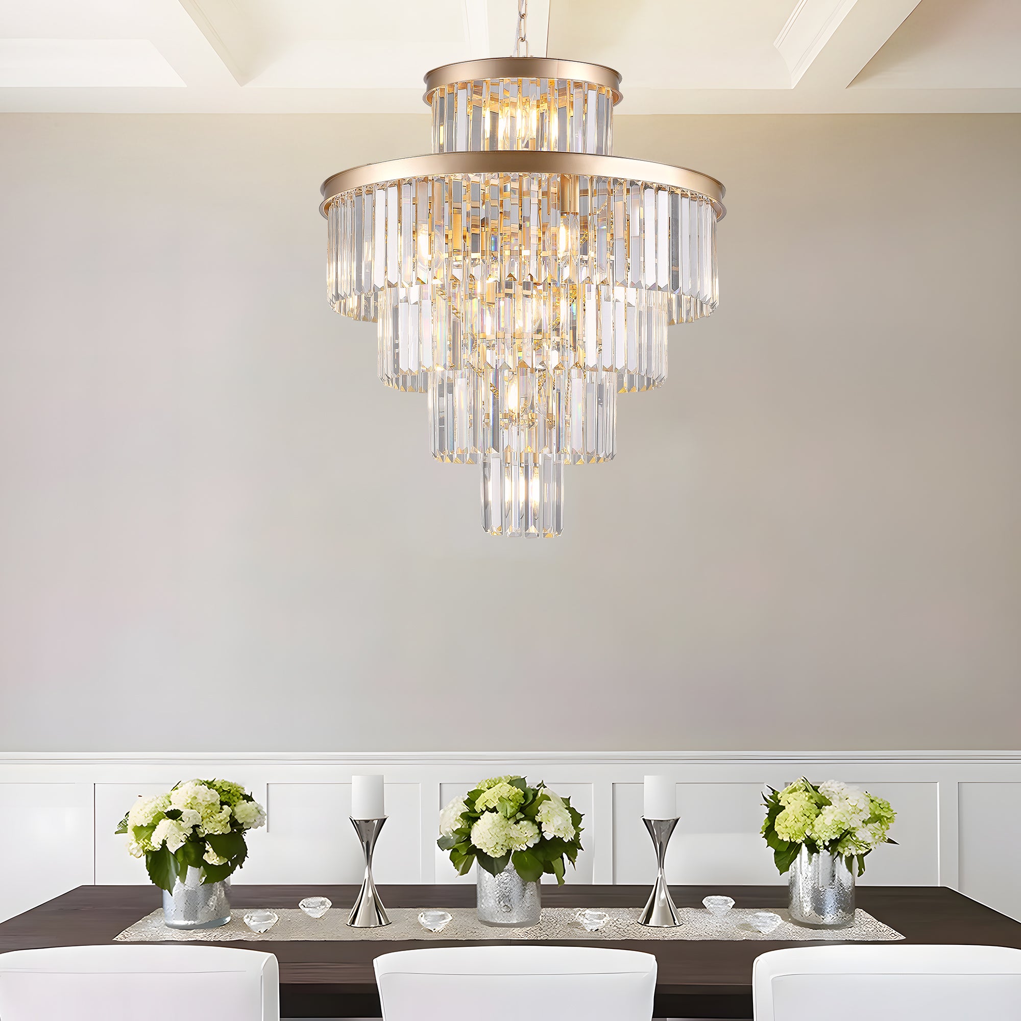 Golden Luxury Crystal Chandelier Modern Chandeliers Lights