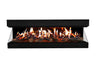 Amantii Signature MultiView Holo 75" 3-Sided Electric Fireplace — Built-In Recessed Flush Mount