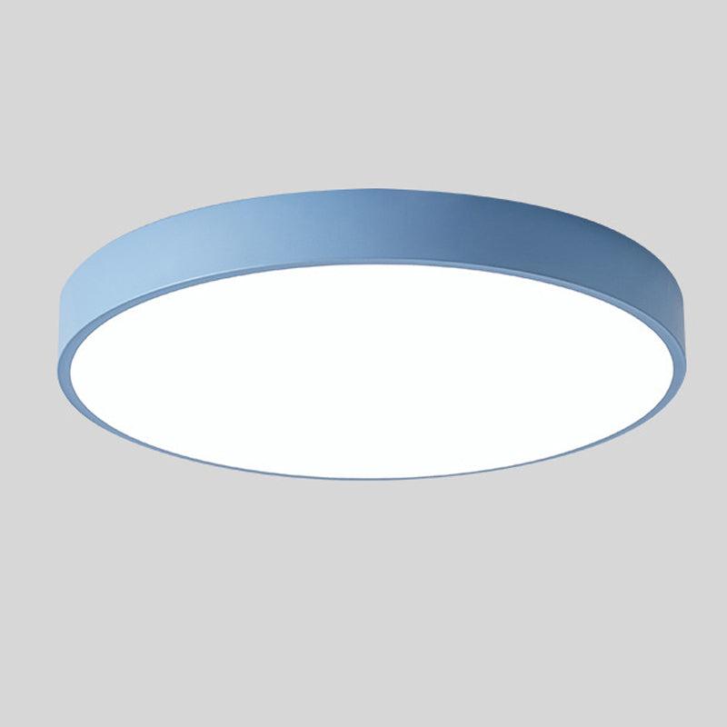Nordic Wooden Macaron Circular Flush Mount