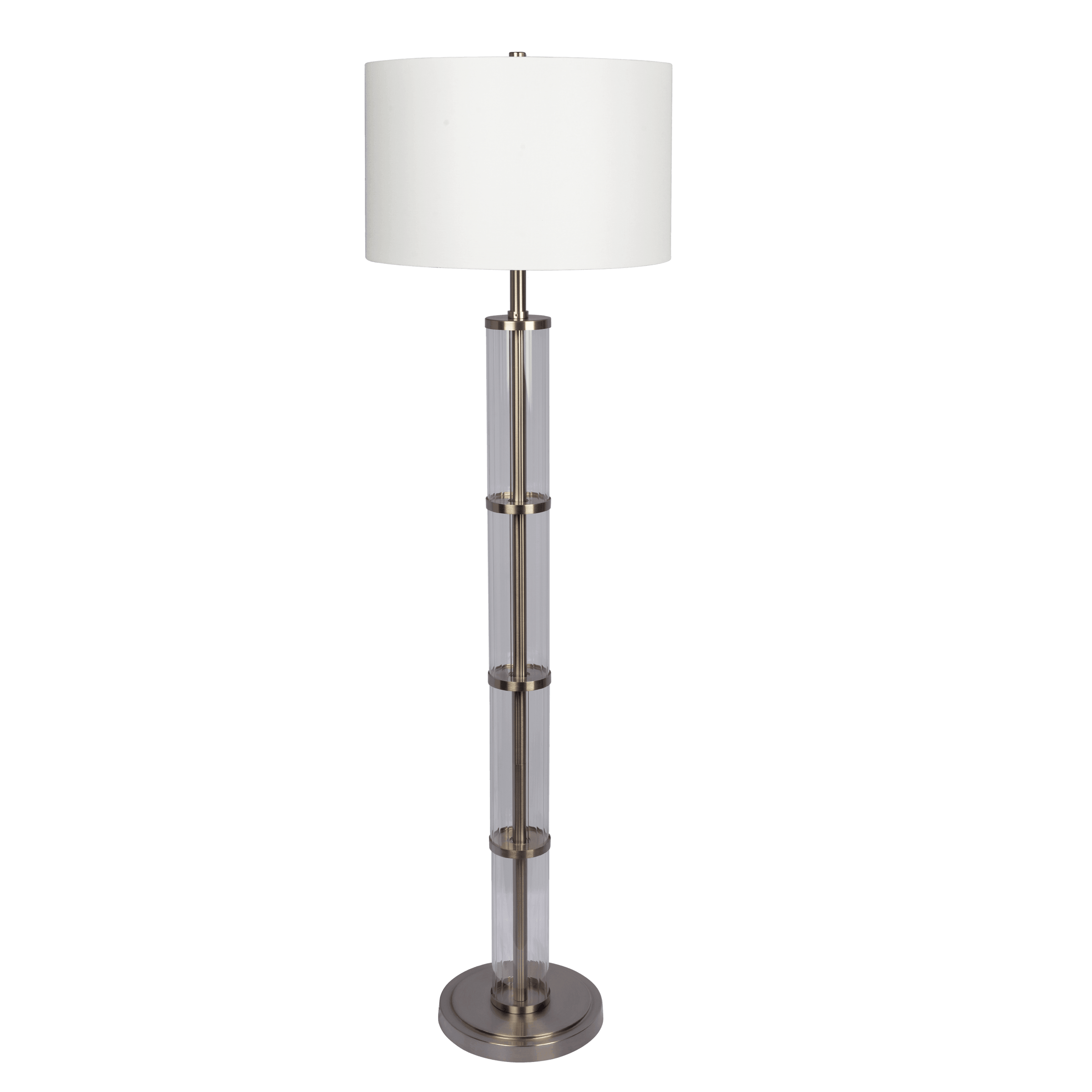 Nimbus Brushed Nickel Floor Lamp with 3-Way Rotary Switch