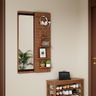 Sloane Sliding-Panel Mirror with Storage, Walnut